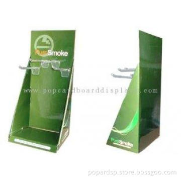 Fashion Green Portable Cardboard Counter Displays Shelfs EN